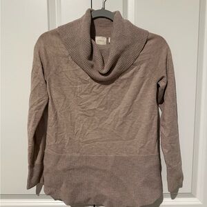 Cyrus Women's Cowl Neck Sweater in Taupe